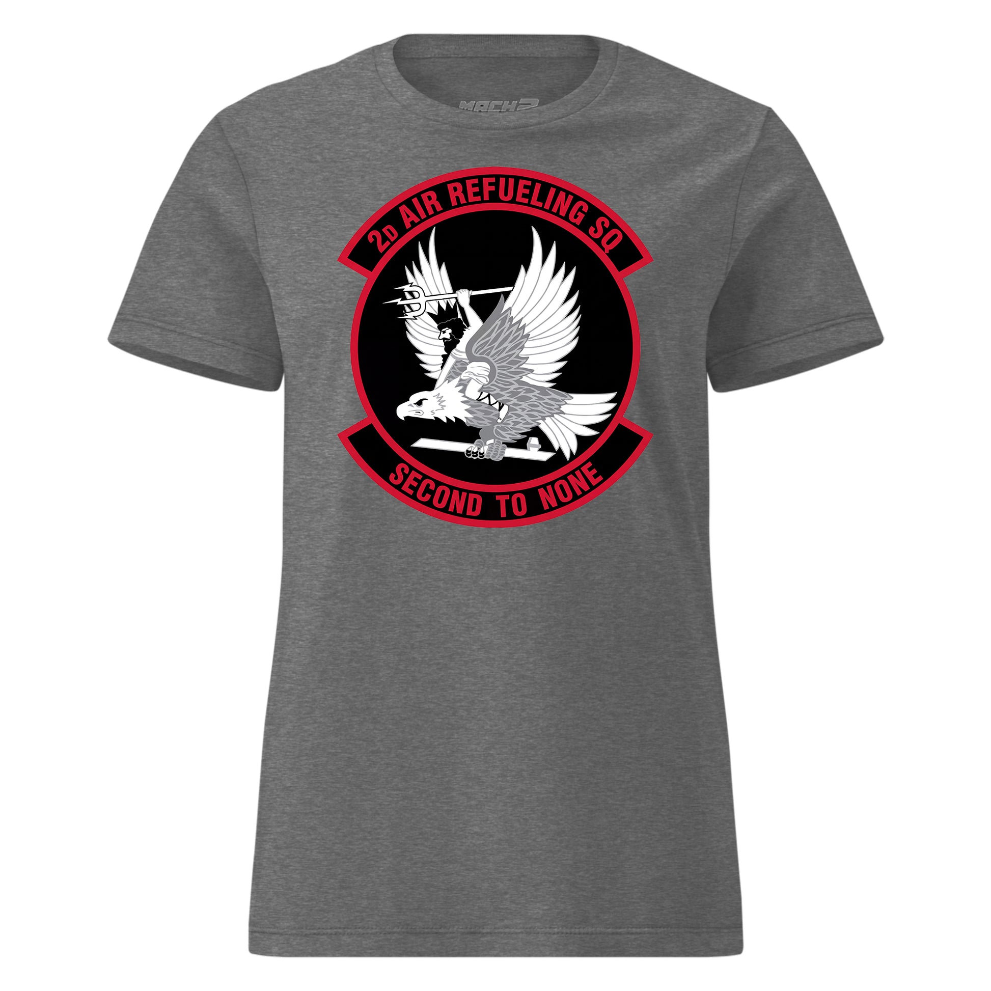 Mach2 Squadron Upload | 2ND AIR REFUELING SQUADRON | Womens | Charcoal Heather | MACH-WOMENS-FRONT-CHARCOAL.jpg