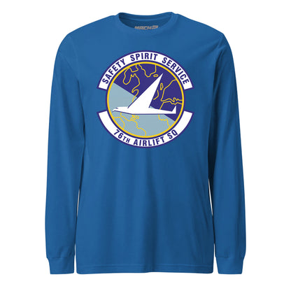 Mach2 Squadron Upload | 76TH AIRLIFT SQUADRON | Long Sleeve | Royal | MACH-LONG-SLEEVE-FRONT-ROYAL.jpg