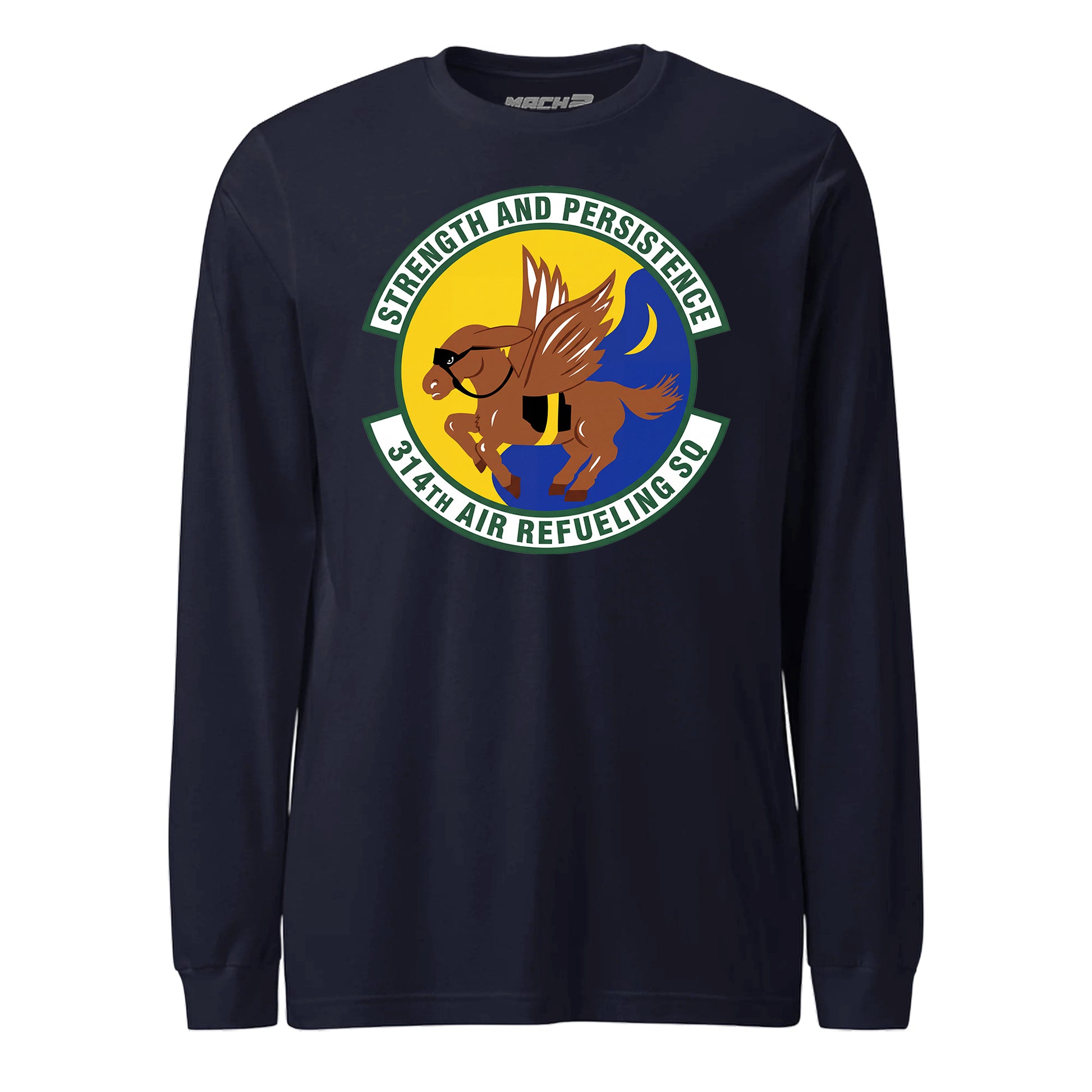 Mach2 Squadron Upload | 314TH AIR REFUELING SQUADRON | Long Sleeve | Navy | MACH-LONG-SLEEVE-FRONT-NAVY.jpg