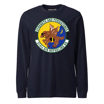 Mach2 Squadron Upload | 314TH AIR REFUELING SQUADRON | Long Sleeve | Navy | MACH-LONG-SLEEVE-FRONT-NAVY.jpg