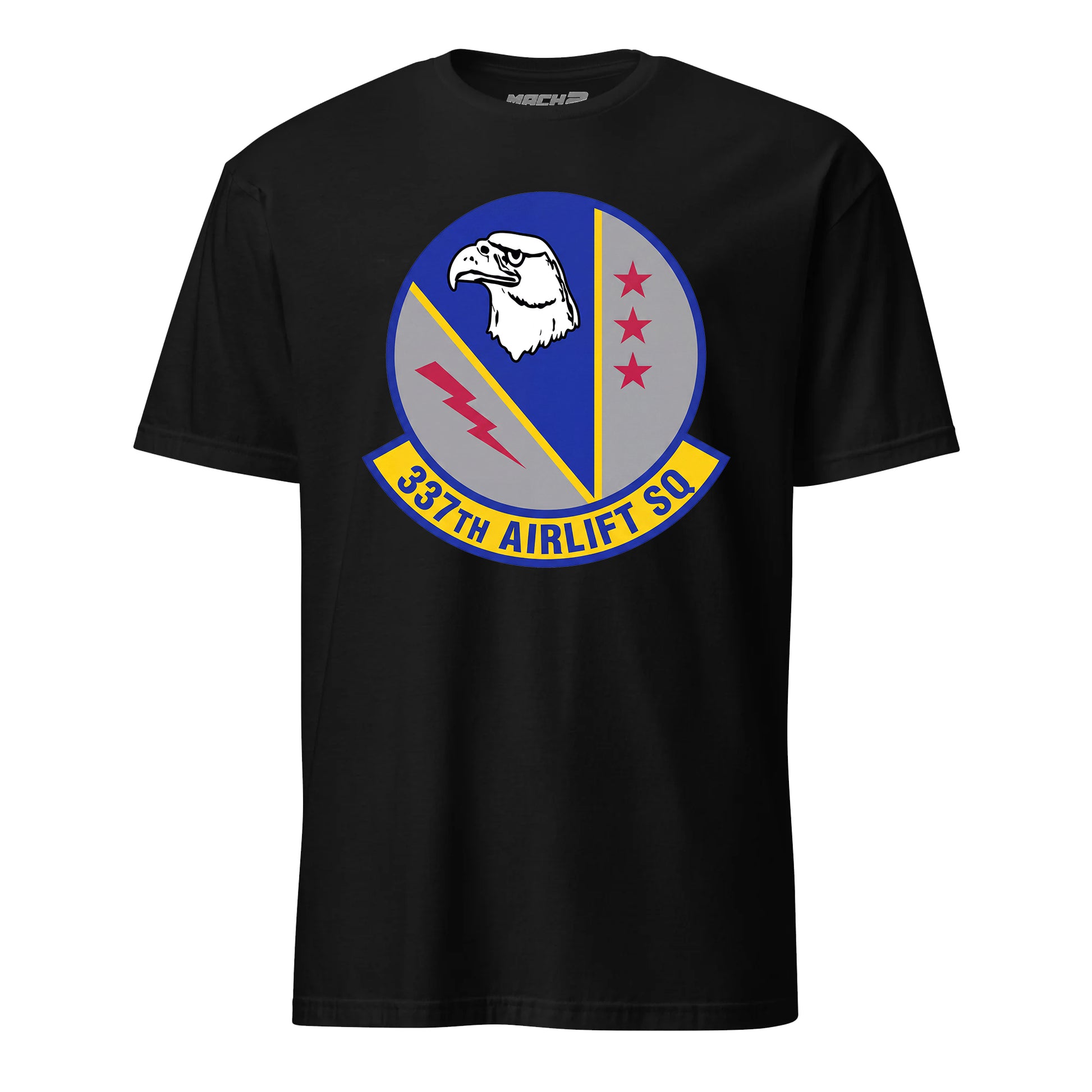 Mach2 Squadron Upload | 337TH AIRLIFT SQUADRON | T-Shirt | Black | MACH-SHORT-SLEEVE-FRONT-BLACK.jpg