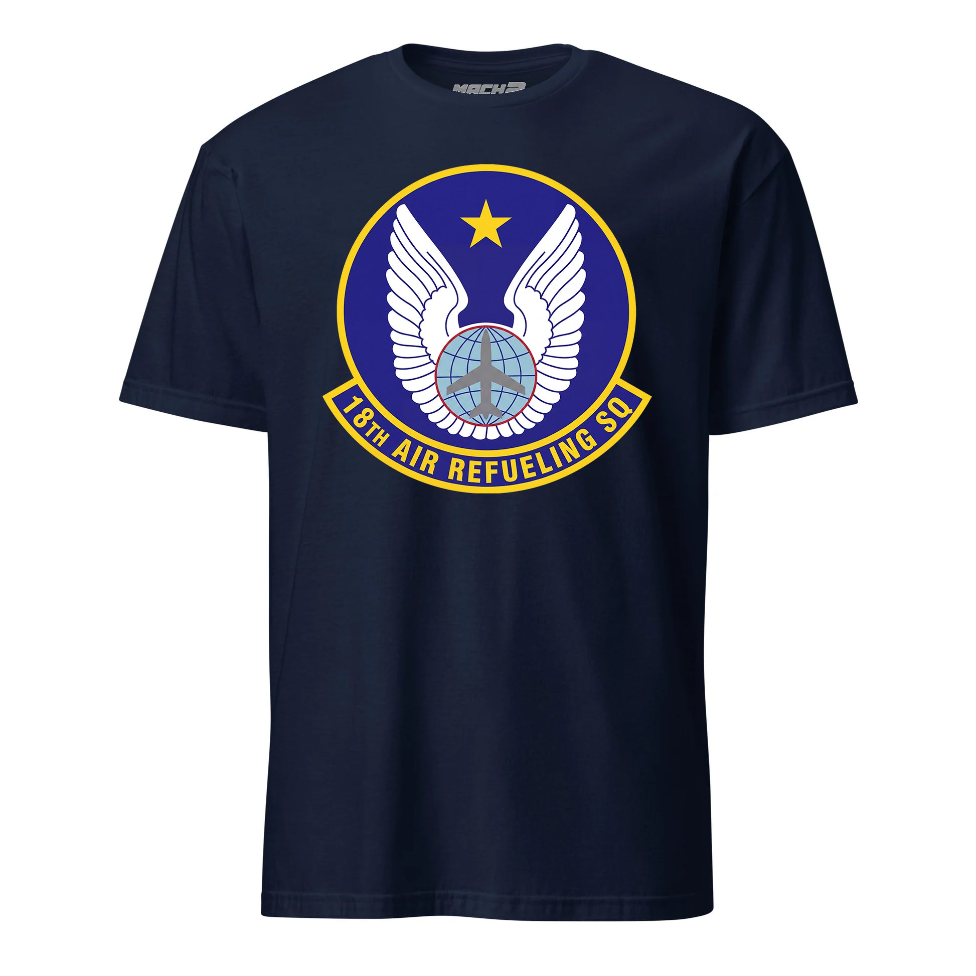 Mach2 Squadron Upload | 18TH AIR REFUELING SQUADRON | T-Shirt | Navy | MACH-SHORT-SLEEVE-FRONT-NAVY.jpg