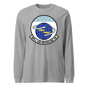 Mach2 Squadron Upload | 905TH AIR REFUELING SQUADRON | Long Sleeve | Heather Grey | MACH-LONG-SLEEVE-FRONT-GREY.jpg