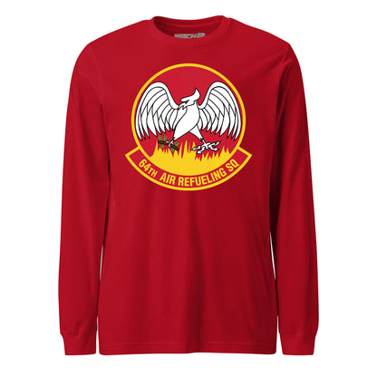 Mach2 Squadron Upload | 64TH AIR REFUELING SQUADRON | Long Sleeve | Red | MACH-LONG-SLEEVE-FRONT-RED.jpg