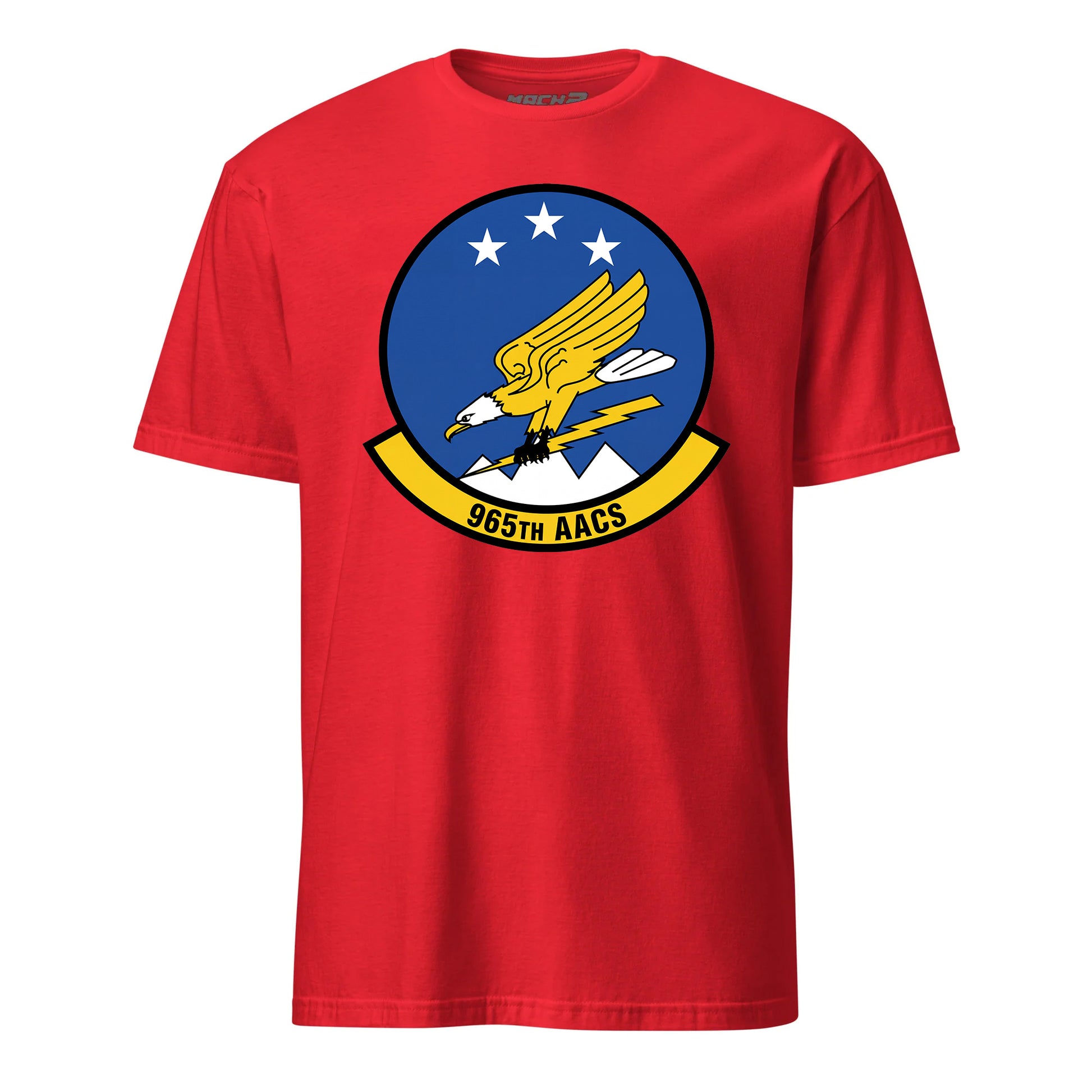 Mach2 Squadron Upload | 965TH AIRBORNE AIR CONTROL SQUADRON | T-Shirt | Red | MACH-SHORT-SLEEVE-FRONT-RED.jpg