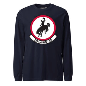 Mach2 Squadron Upload | 187TH AIRLIFT SQUADRON | Long Sleeve | Navy | MACH-LONG-SLEEVE-FRONT-NAVY.jpg