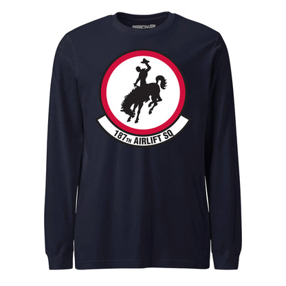 Mach2 Squadron Upload | 187TH AIRLIFT SQUADRON | Long Sleeve | Navy | MACH-LONG-SLEEVE-FRONT-NAVY.jpg