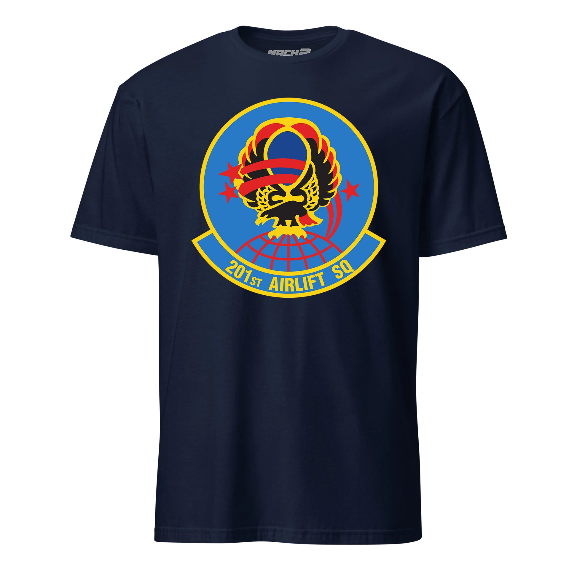 Mach2 Squadron Upload | 201ST AIRLIFT SQUADRON | T-Shirt | Navy | MACH-SHORT-SLEEVE-FRONT-NAVY.jpg