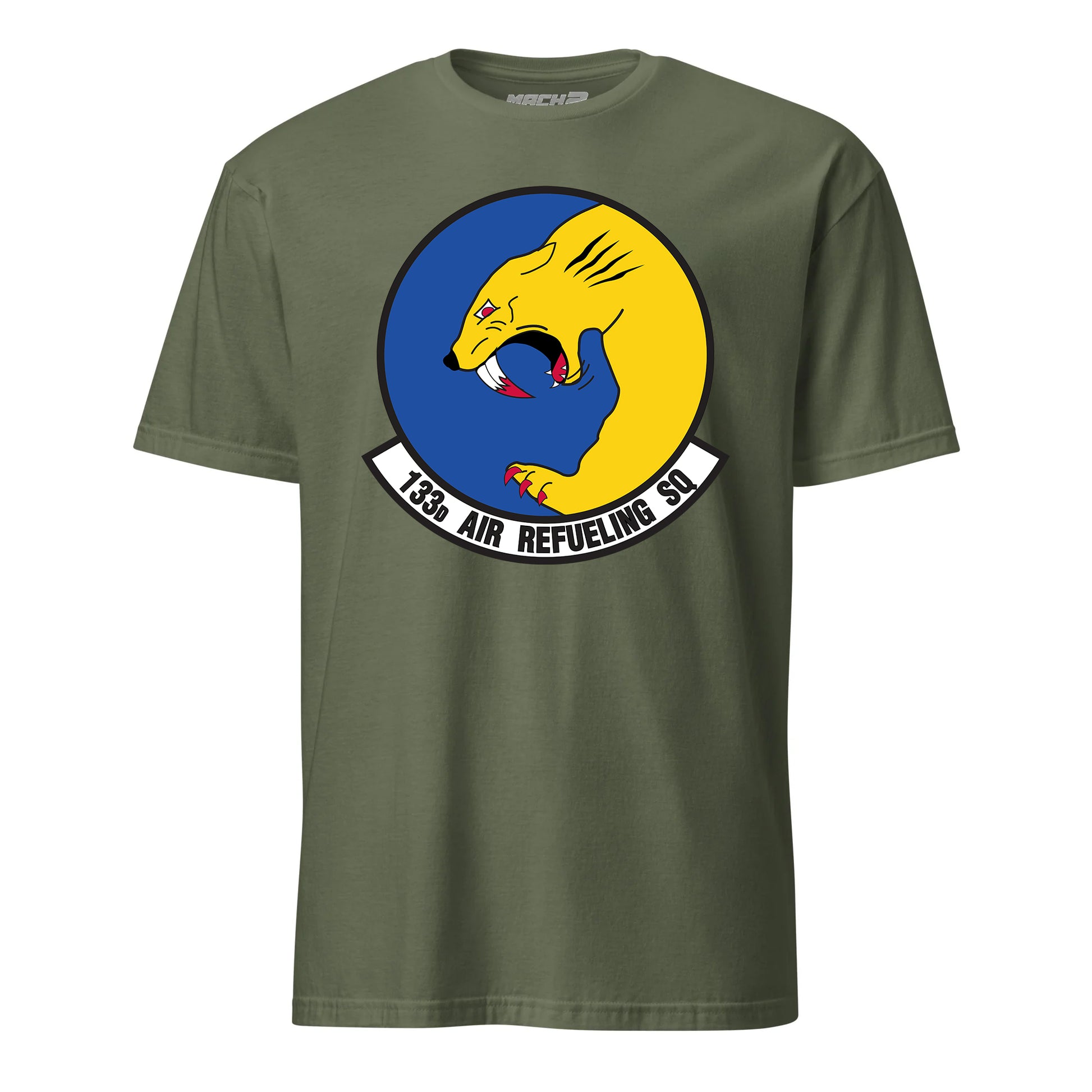 Mach2 Squadron Upload | 133RD AIR REFUELING SQUADRON | T-Shirt | OD Green | MACH-SHORT-SLEEVE-FRONT-OD.jpg