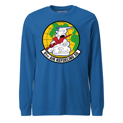 Mach2 Squadron Upload | 91ST AIR REFUELING SQUADRON | Long Sleeve | Royal | MACH-LONG-SLEEVE-FRONT-ROYAL.jpg