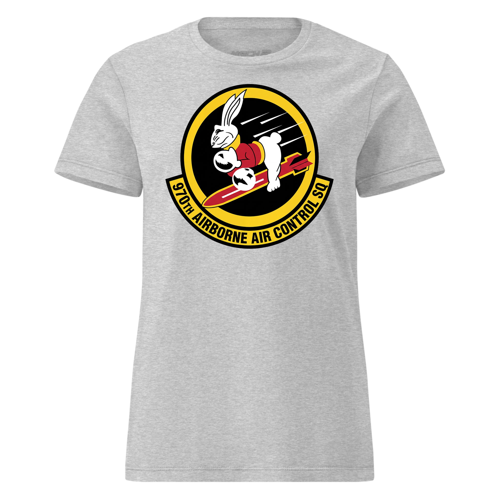 Mach2 Squadron Upload | 970TH AIRBORNE AIR CONTROL SQUADRON | Womens | Heather Grey | MACH-WOMENS-FRONT-GREY.jpg