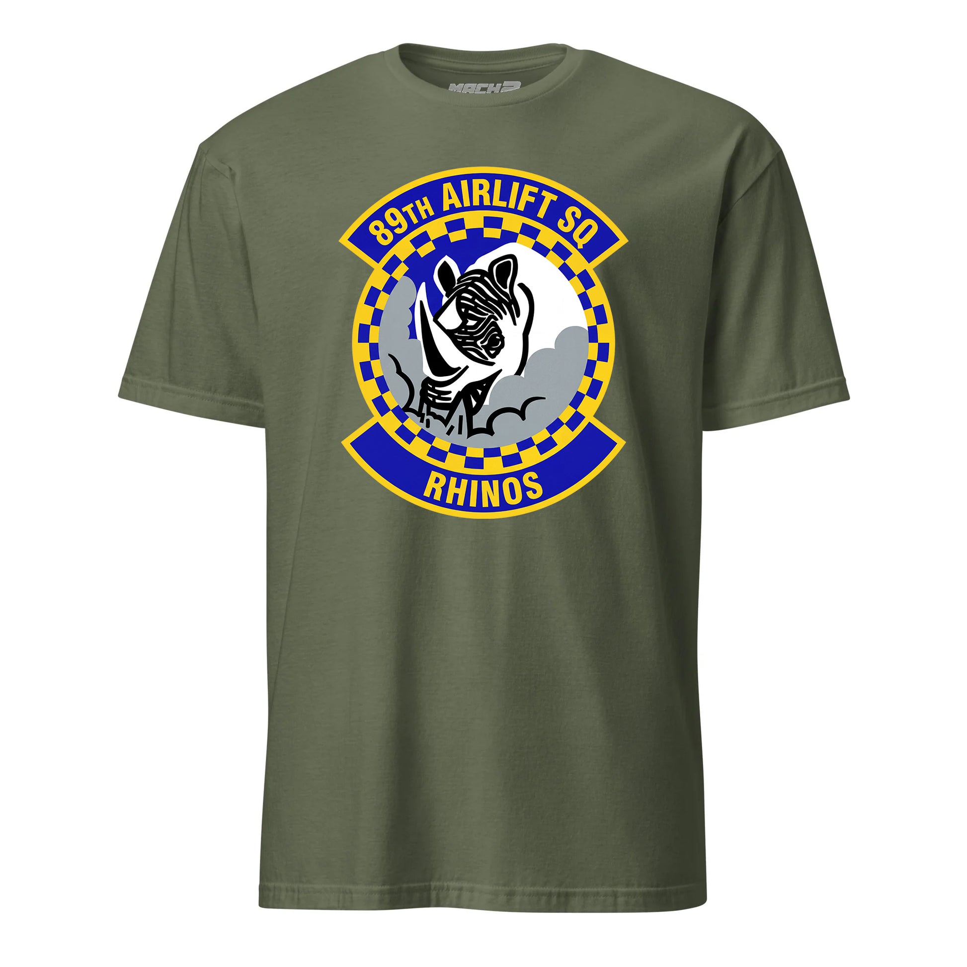 Mach2 Squadron Upload | 89TH AIRLIFT SQUADRON | T-Shirt | OD Green | MACH-SHORT-SLEEVE-FRONT-OD.jpg