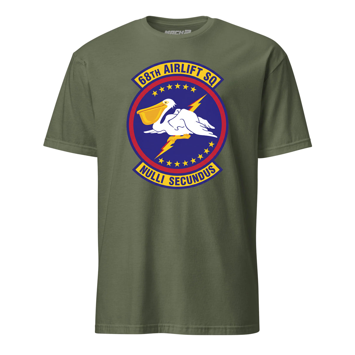 Mach2 Squadron Upload | 68TH AIRLIFT SQUADRON | T-Shirt | OD Green | MACH-SHORT-SLEEVE-FRONT-OD.jpg