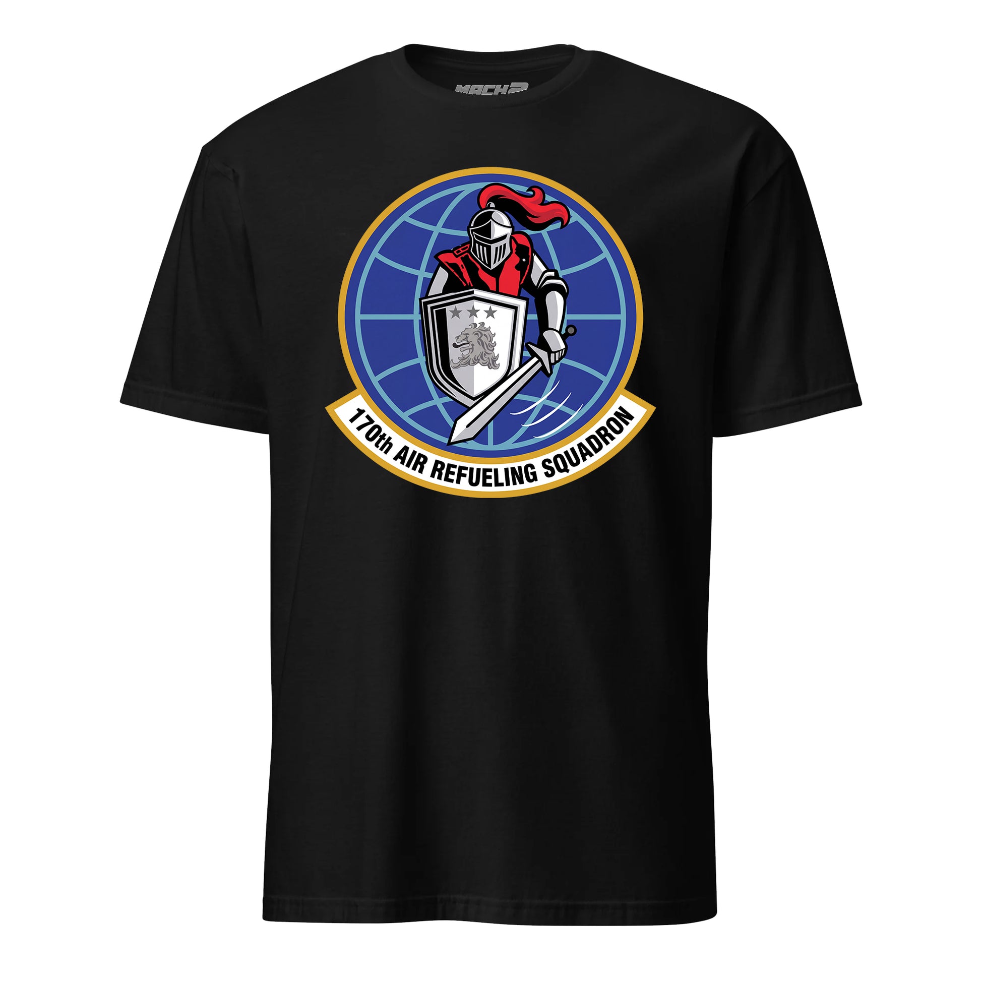 Mach2 Squadron Upload | 170TH AIR REFUELING SQUADRON | T-Shirt | Black | MACH-SHORT-SLEEVE-FRONT-BLACK.jpg