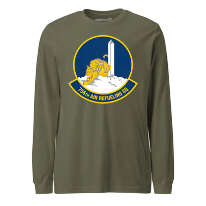 Mach2 Squadron Upload | 756TH AIR REFUELING SQUADRON | Long Sleeve | OD Green | MACH-LONG-SLEEVE-FRONT-OD.jpg