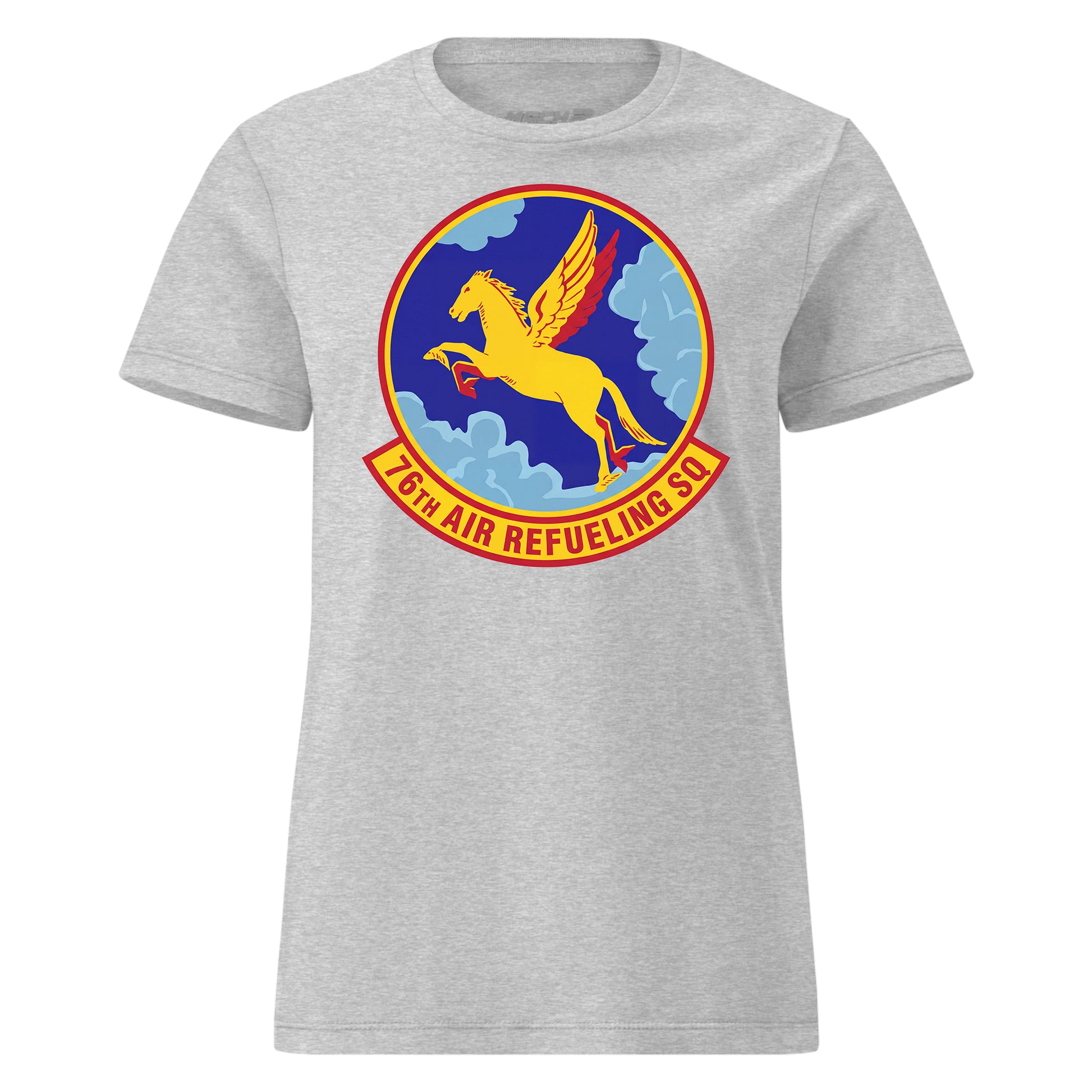 Mach2 Squadron Upload | 76TH AIR REFUELING SQUADRON | Womens | Heather Grey | MACH-WOMENS-FRONT-GREY.jpg