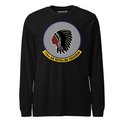 Mach2 Squadron Upload | 174TH AIR REFUELING SQUADRON | Long Sleeve | Black | MACH-LONG-SLEEVE-FRONT-BLACK.jpg