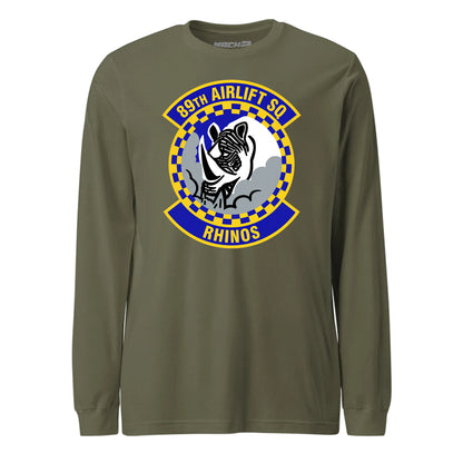 Mach2 Squadron Upload | 89TH AIRLIFT SQUADRON | Long Sleeve | OD Green | MACH-LONG-SLEEVE-FRONT-OD.jpg