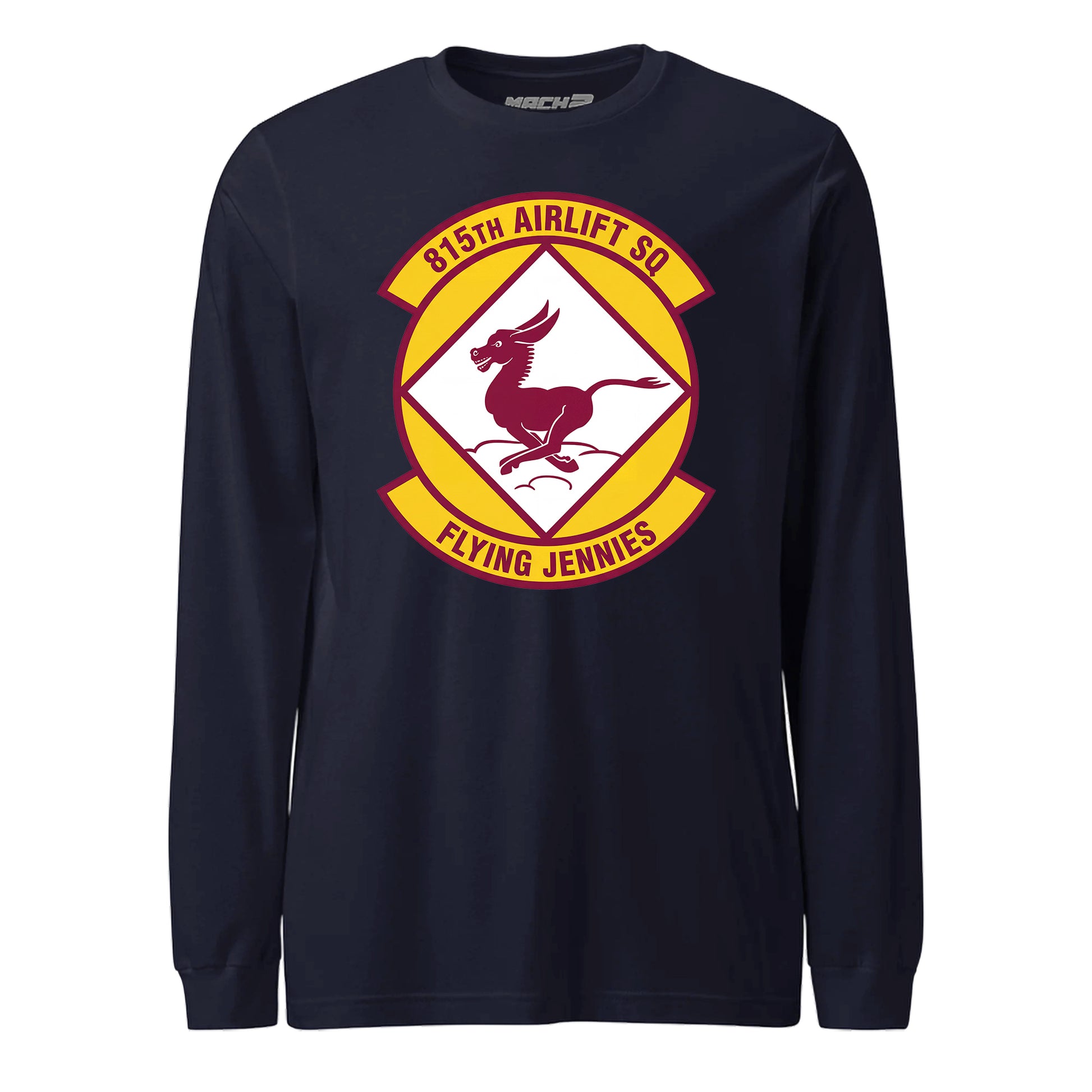 Mach2 Squadron Upload | 815TH AIRLIFT SQUADRON | Long Sleeve | Navy | MACH-LONG-SLEEVE-FRONT-NAVY.jpg