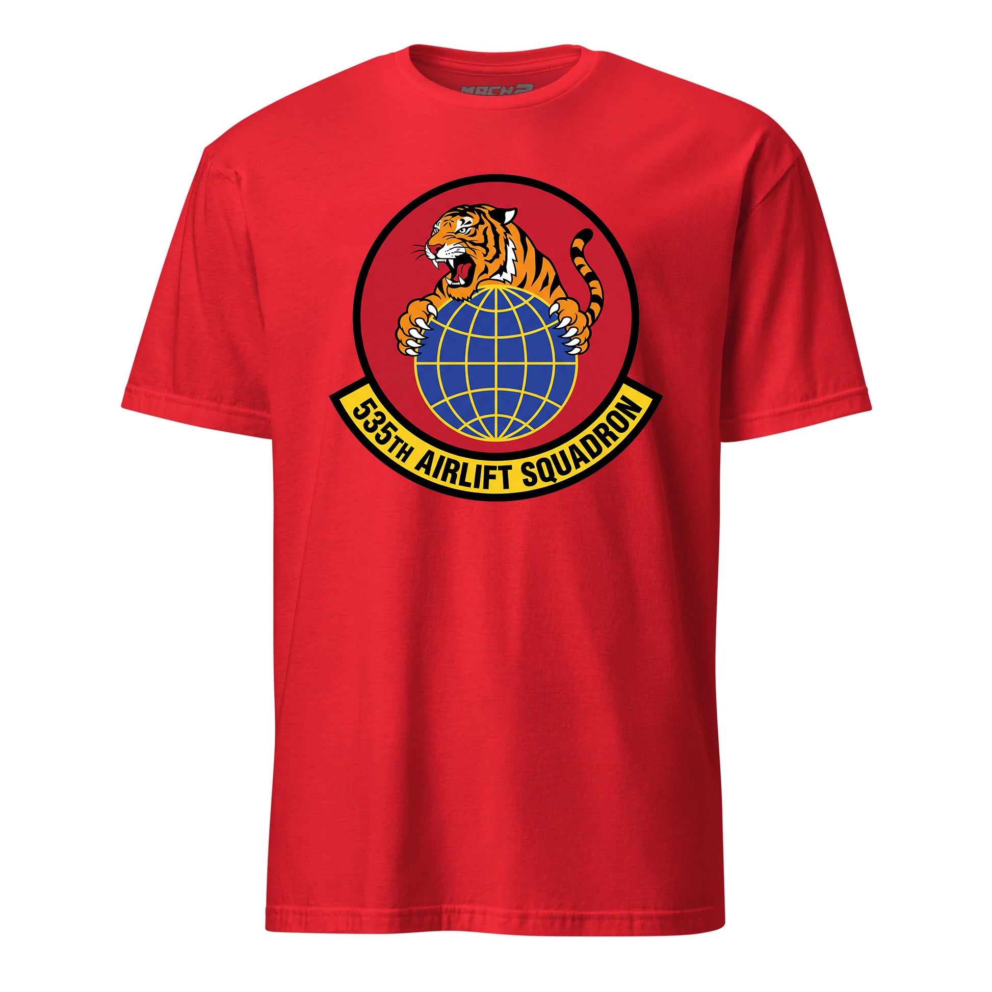 Mach2 Squadron Upload | 535TH AIRLIFT SQUADRON | T-Shirt | Red | MACH-SHORT-SLEEVE-FRONT-RED.jpg