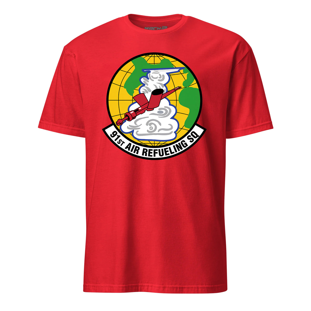 Mach2 Squadron Upload | 91ST AIR REFUELING SQUADRON | T-Shirt | Red | MACH-SHORT-SLEEVE-FRONT-RED.jpg