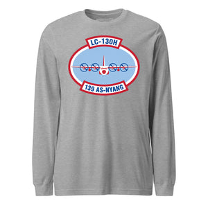 Mach2 Squadron Upload | 139TH AIRLIFT SQUADRON | Long Sleeve | Heather Grey | MACH-LONG-SLEEVE-FRONT-GREY.jpg