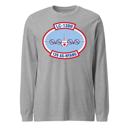 Mach2 Squadron Upload | 139TH AIRLIFT SQUADRON | Long Sleeve | Heather Grey | MACH-LONG-SLEEVE-FRONT-GREY.jpg