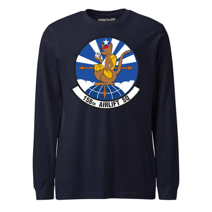 Mach2 Squadron Upload | 158TH AIRLIFT SQUADRON | Long Sleeve | Navy | MACH-LONG-SLEEVE-FRONT-NAVY.jpg