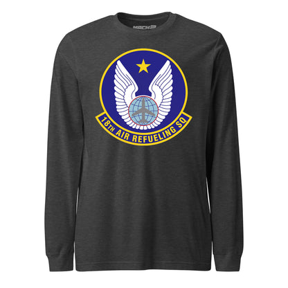 Mach2 Squadron Upload | 18TH AIR REFUELING SQUADRON | Long Sleeve | Charcoal Heather | MACH-LONG-SLEEVE-FRONT-CHARCOAL.jpg