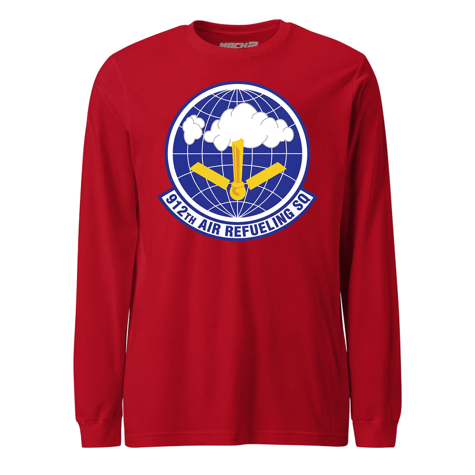 Mach2 Squadron Upload | 912TH AIR REFUELING SQUADRON | Long Sleeve | Red | MACH-LONG-SLEEVE-FRONT-RED.jpg