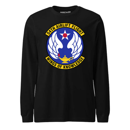 Mach2 Squadron Upload | 54TH AIRLIFT SQUADRON | Long Sleeve | Black | MACH-LONG-SLEEVE-FRONT-BLACK.jpg