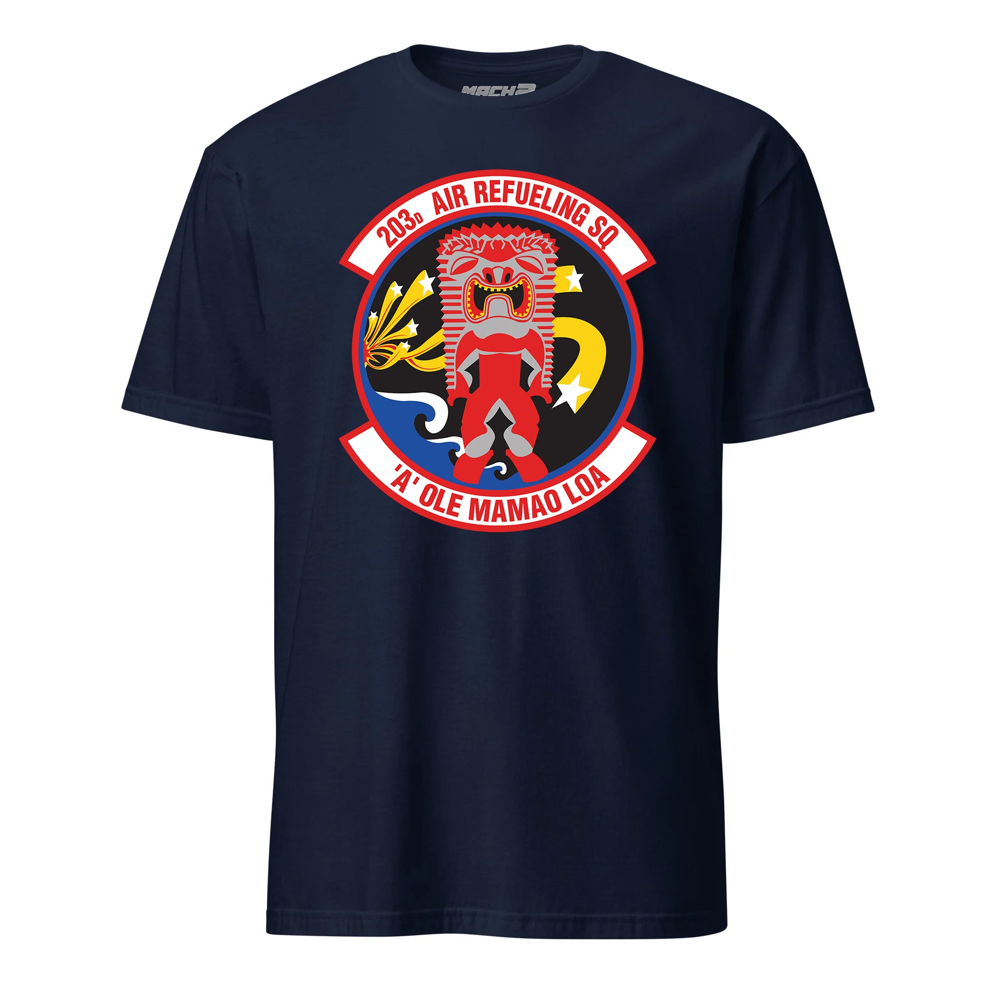 Mach2 Squadron Upload | 203RD AIR REFUELING SQUADRON | T-Shirt | Navy | MACH-SHORT-SLEEVE-FRONT-NAVY.jpg
