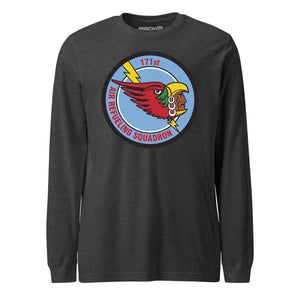 Mach2 Squadron Upload | 171ST AIR REFUELING SQUADRON | Long Sleeve | Charcoal Heather | MACH-LONG-SLEEVE-FRONT-CHARCOAL.jpg