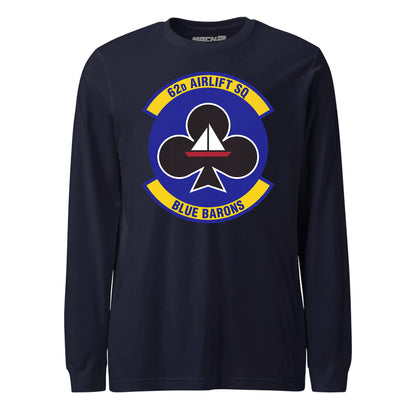 Mach2 Squadron Upload | 62ND AIRLIFT SQUADRON | Long Sleeve | Navy | MACH-LONG-SLEEVE-FRONT-NAVY.jpg