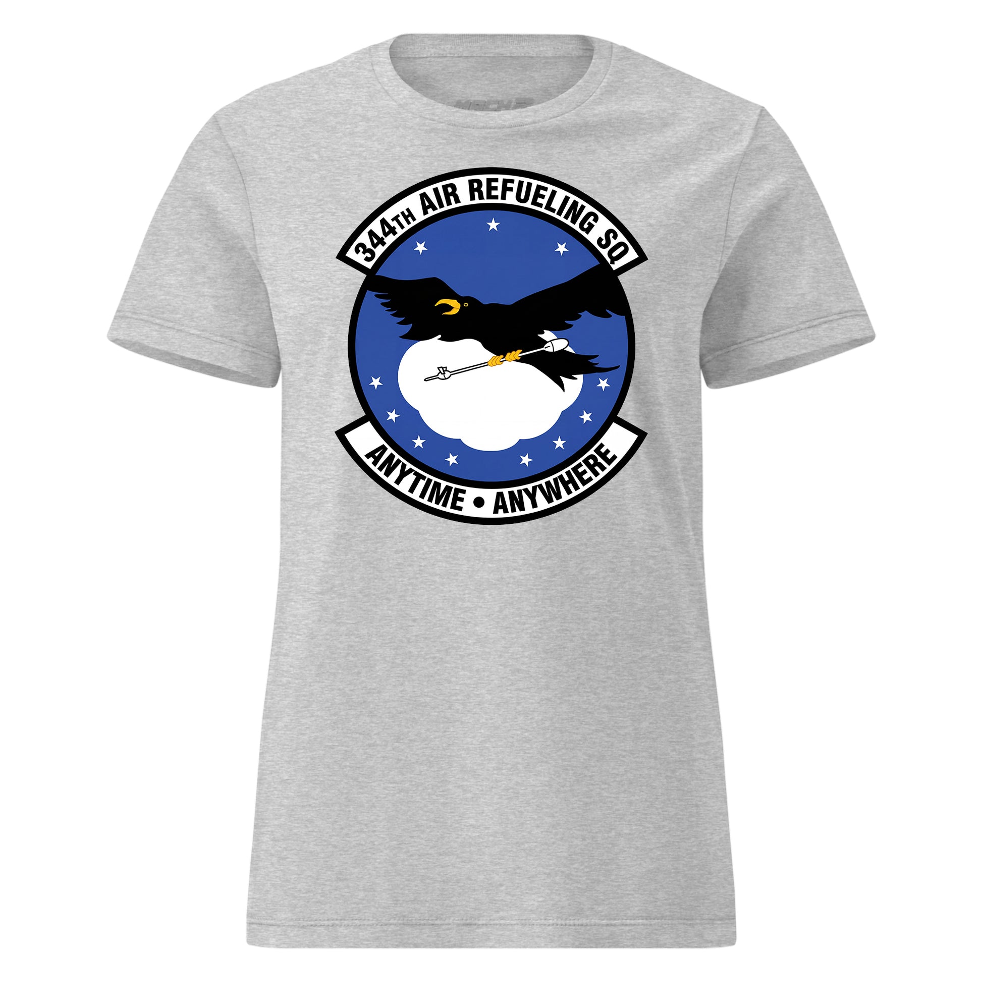 Mach2 Squadron Upload | 344TH AIR REFUELING SQUADRON | Womens | Heather Grey | MACH-WOMENS-FRONT-GREY.jpg