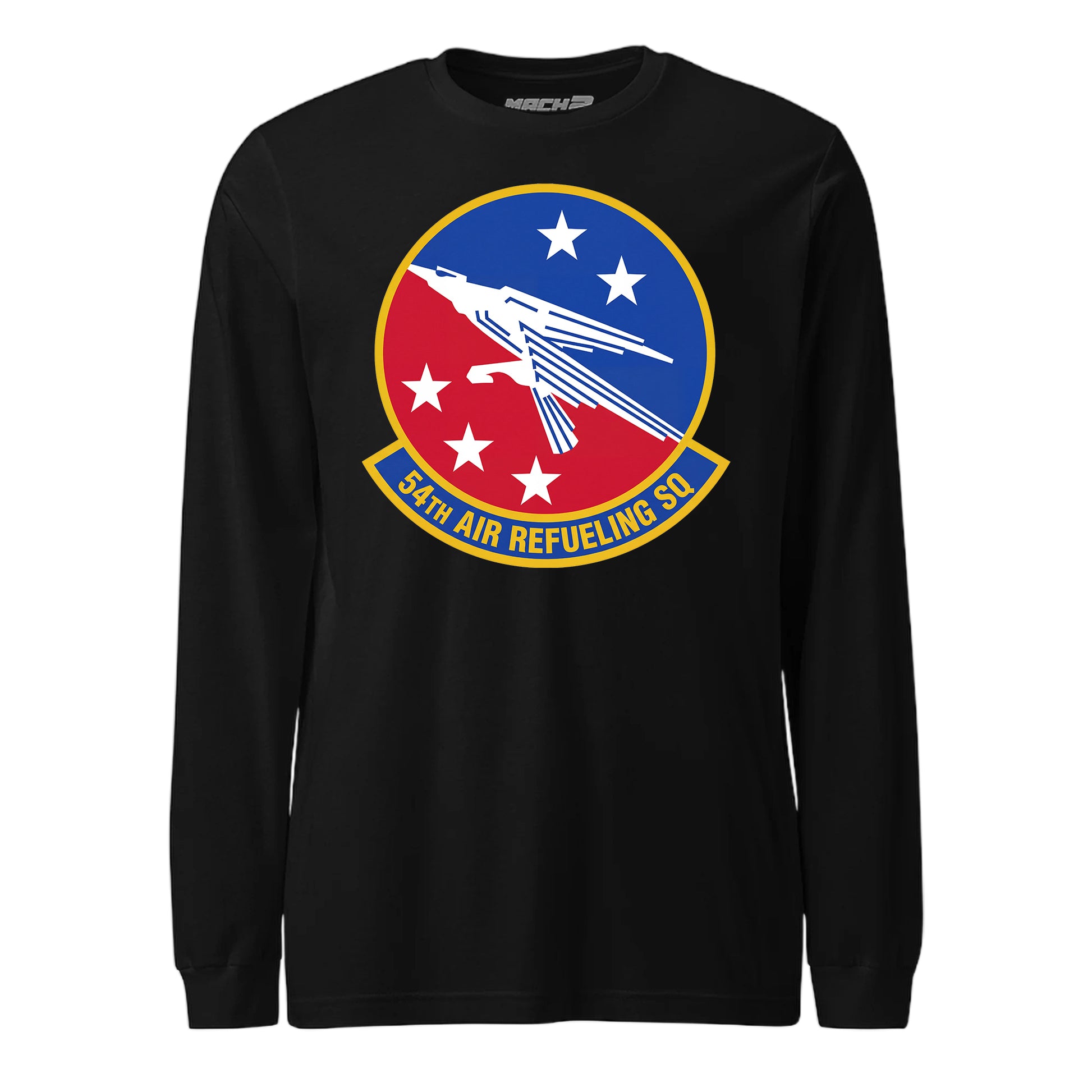Mach2 Squadron Upload | 54TH AIR REFUELING SQUADRON | Long Sleeve | Black | MACH-LONG-SLEEVE-FRONT-BLACK.jpg