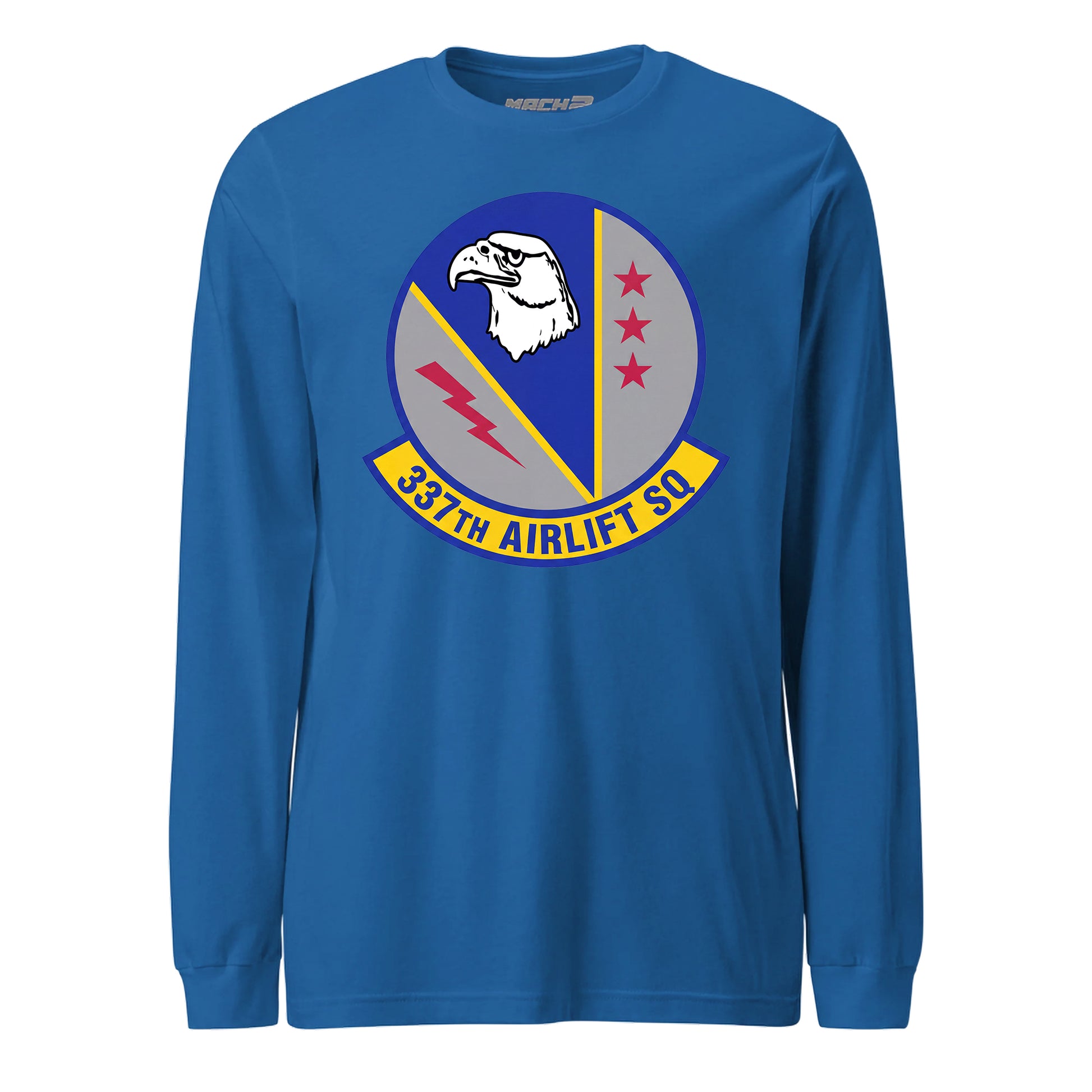 Mach2 Squadron Upload | 337TH AIRLIFT SQUADRON | Long Sleeve | Royal | MACH-LONG-SLEEVE-FRONT-ROYAL.jpg