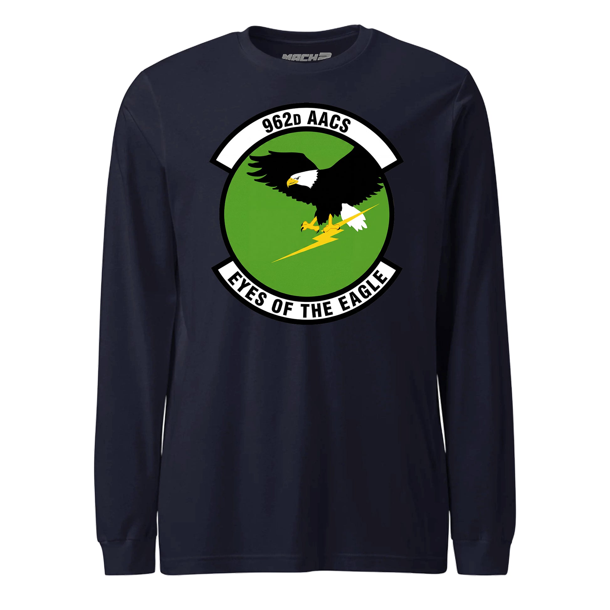 Mach2 Squadron Upload | 962ND AIRBORNE AIR CONTROL SQUADRON | Long Sleeve | Navy | MACH-LONG-SLEEVE-FRONT-NAVY.jpg
