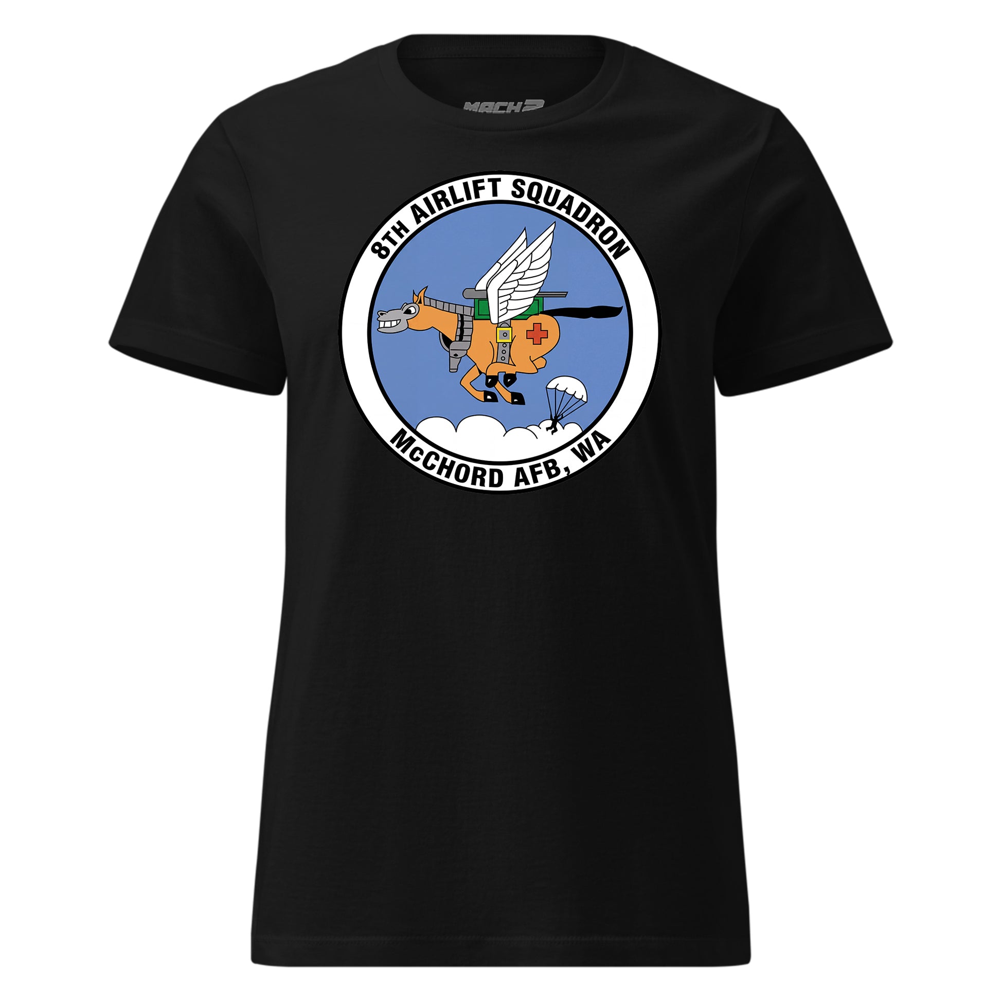 Mach2 Squadron Upload | 8TH AIRLIFT SQUADRON | Womens | Black | MACH-WOMENS-FRONT-BLACK.jpg