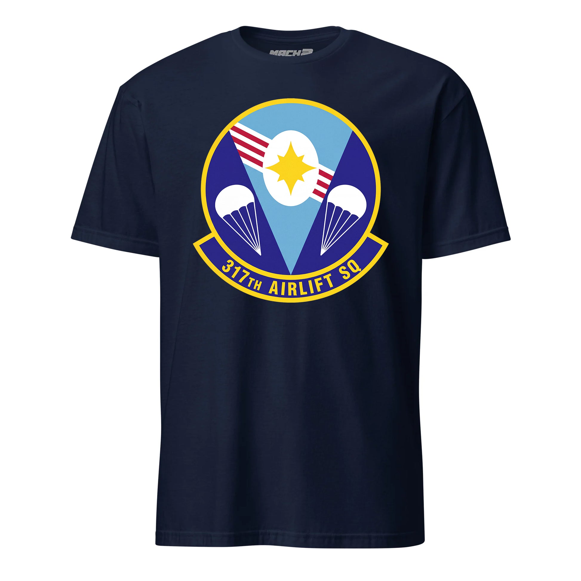 Mach2 Squadron Upload | 317TH AIRLIFT SQUADRON | T-Shirt | Navy | MACH-SHORT-SLEEVE-FRONT-NAVY.jpg