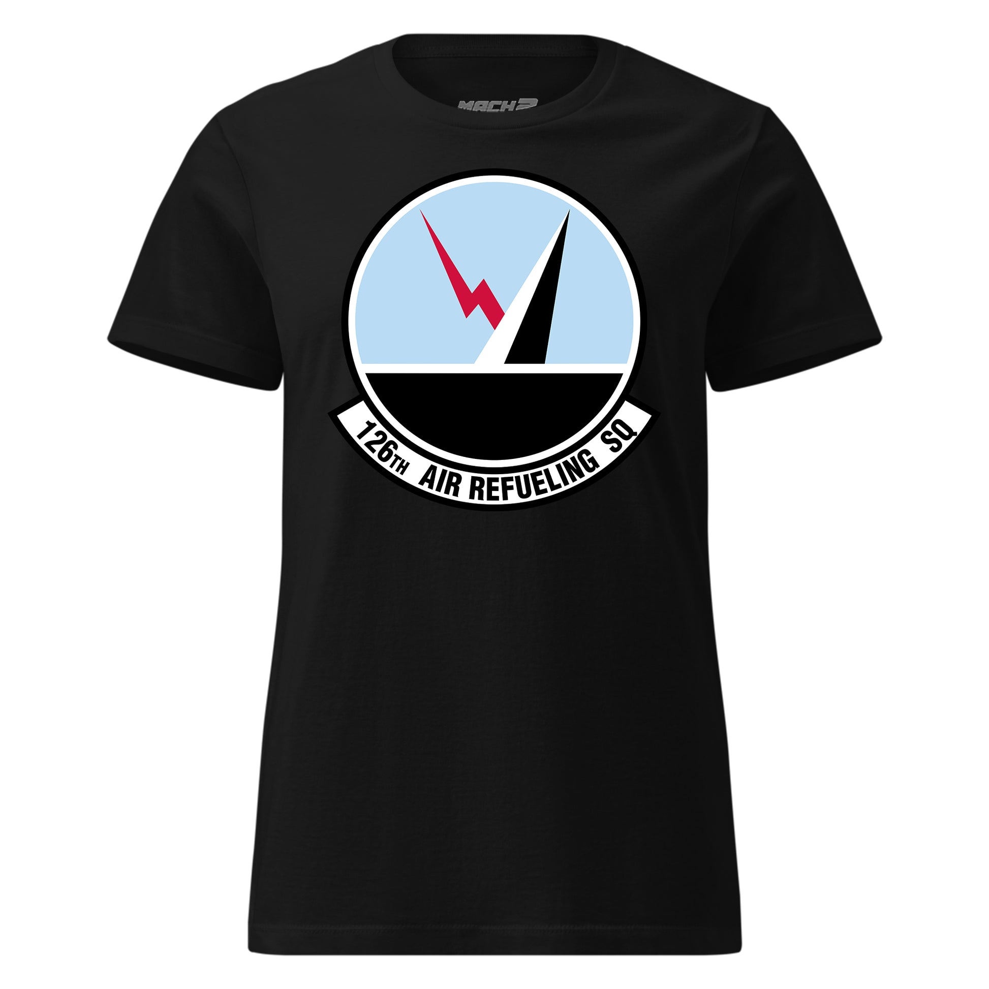 Mach2 Squadron Upload | 126TH AIR REFUELING SQUADRON | Womens | Black | MACH-WOMENS-FRONT-BLACK.jpg