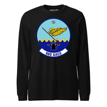 Mach2 Squadron Upload | 960TH AIRBORNE AIR CONTROL SQUADRON | Long Sleeve | Black | MACH-LONG-SLEEVE-FRONT-BLACK.jpg