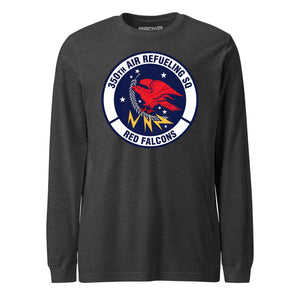 Mach2 Squadron Upload | 350TH AIR REFUELING SQUADRON | Long Sleeve | Charcoal Heather | MACH-LONG-SLEEVE-FRONT-CHARCOAL.jpg