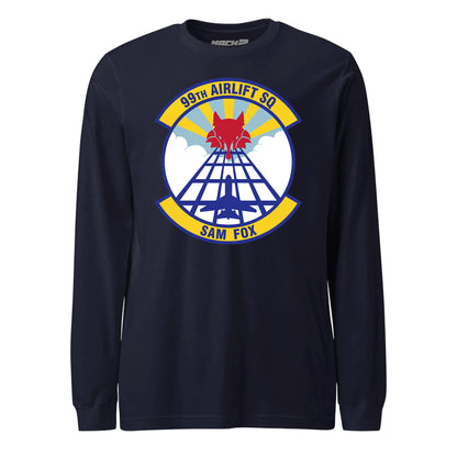 Mach2 Squadron Upload | 99TH AIRLIFT SQUADRON | Long Sleeve | Navy | MACH-LONG-SLEEVE-FRONT-NAVY.jpg