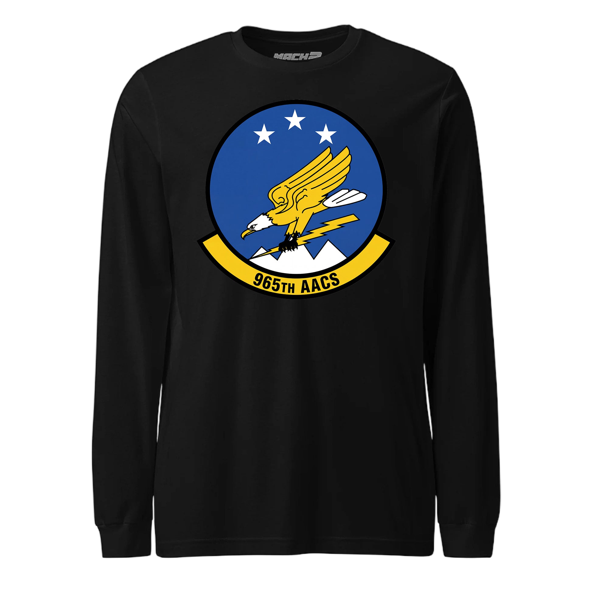 Mach2 Squadron Upload | 965TH AIRBORNE AIR CONTROL SQUADRON | Long Sleeve | Black | MACH-LONG-SLEEVE-FRONT-BLACK.jpg