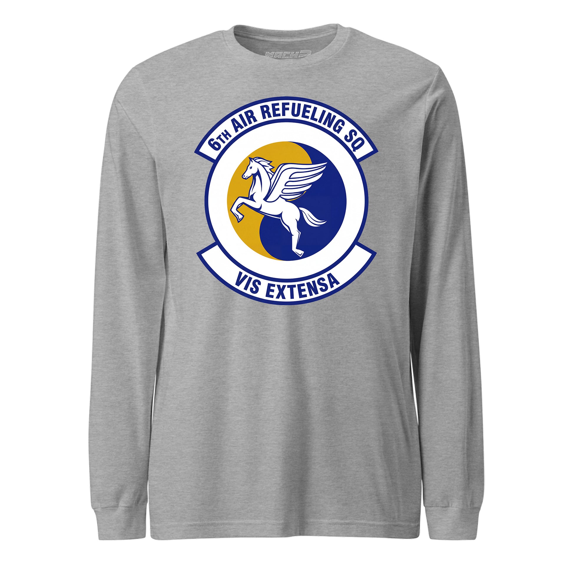 Mach2 Squadron Upload | 6TH AIR REFUELING SQUADRON | Long Sleeve | Heather Grey | MACH-LONG-SLEEVE-FRONT-GREY.jpg