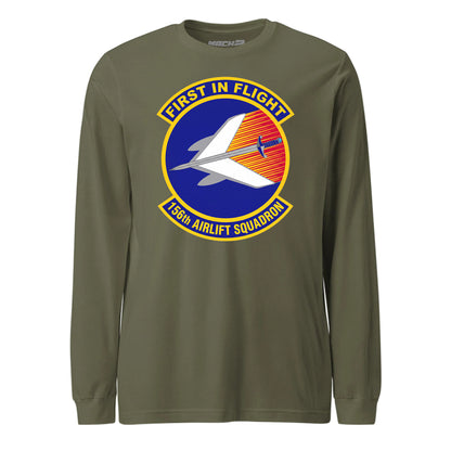 Mach2 Squadron Upload | 156TH AIRLIFT SQUADRON | Long Sleeve | OD Green | MACH-LONG-SLEEVE-FRONT-OD.jpg
