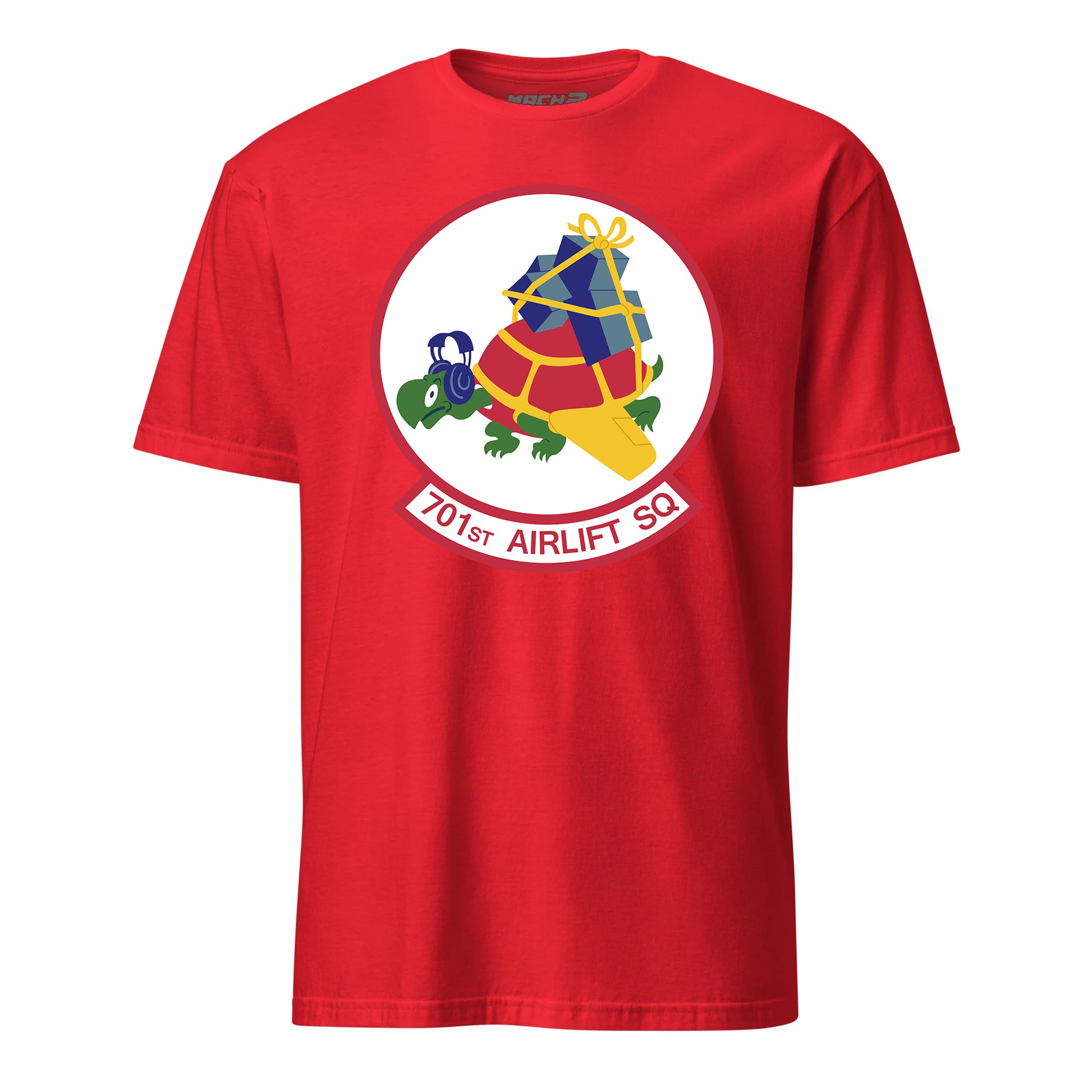 Mach2 Squadron Upload | 701ST AIRLIFT SQUADRON | T-Shirt | Red | MACH-SHORT-SLEEVE-FRONT-RED.jpg