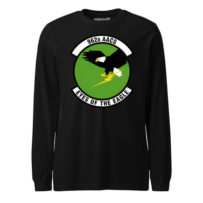 Mach2 Squadron Upload | 962ND AIRBORNE AIR CONTROL SQUADRON | Long Sleeve | Black | MACH-LONG-SLEEVE-FRONT-BLACK.jpg