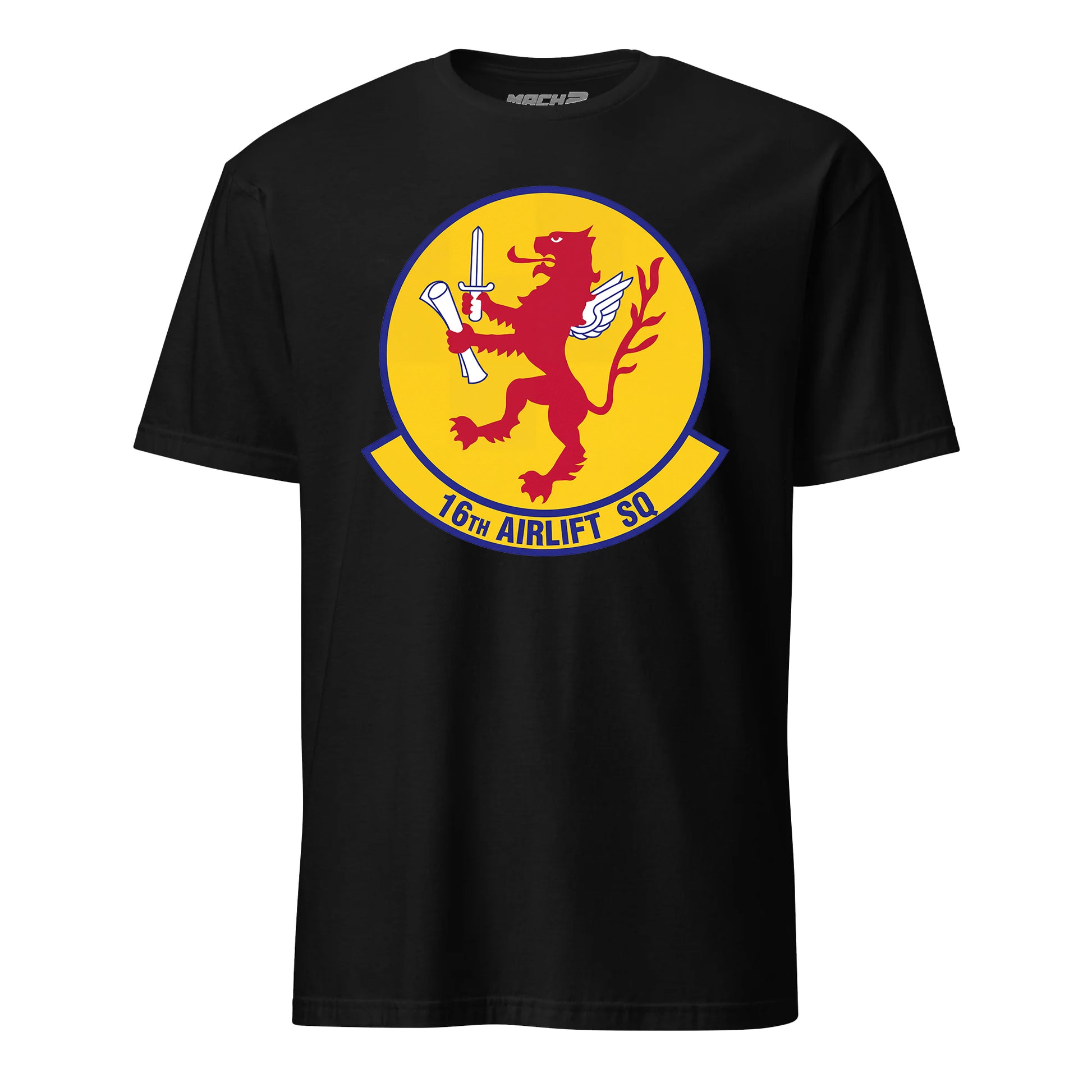 Mach2 Squadron Upload | 16TH AIRLIFT SQUADRON | T-Shirt | Black | MACH-SHORT-SLEEVE-FRONT-BLACK.jpg